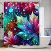 Vibrant Leaf Fantasy: Artistic Shower Curtain for a Magical and Nature-Inspired Bathroom Décor