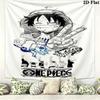 One Piece Monkey D Luffy Vægtæppe Æstetisk Vægophæng Trykt Stof Tæppe Dekorative Vægtæpper Til Soveværelse Stue Boligindretning