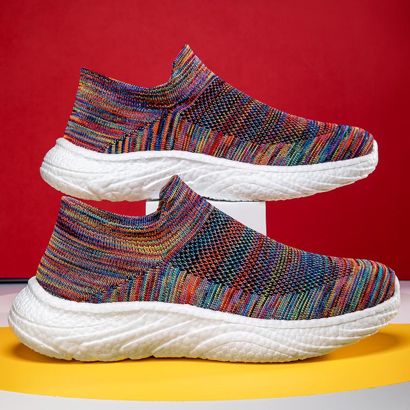 Summer Men's Shoes Super Breathable Fly Woven Socks Casual Shoes Lightweight And Comfortable High-quality Men's Casual Shoes