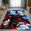 Retro S-Sonic Cartoon Spiele Wohnzimmer Rutschfester Teppich Weicher Teppich für Schlafzimmer Kinderzimmer Spielzimmer Sofa, Heimdeko Fußmatte Geschenk