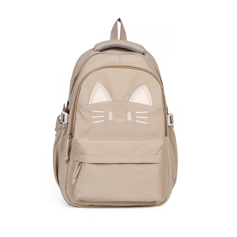 Schoolbag Japanese Cartoon Cat Schoolbag Female Junior High School Student Versatile Backpack Cute College Style Light Travel Backpack