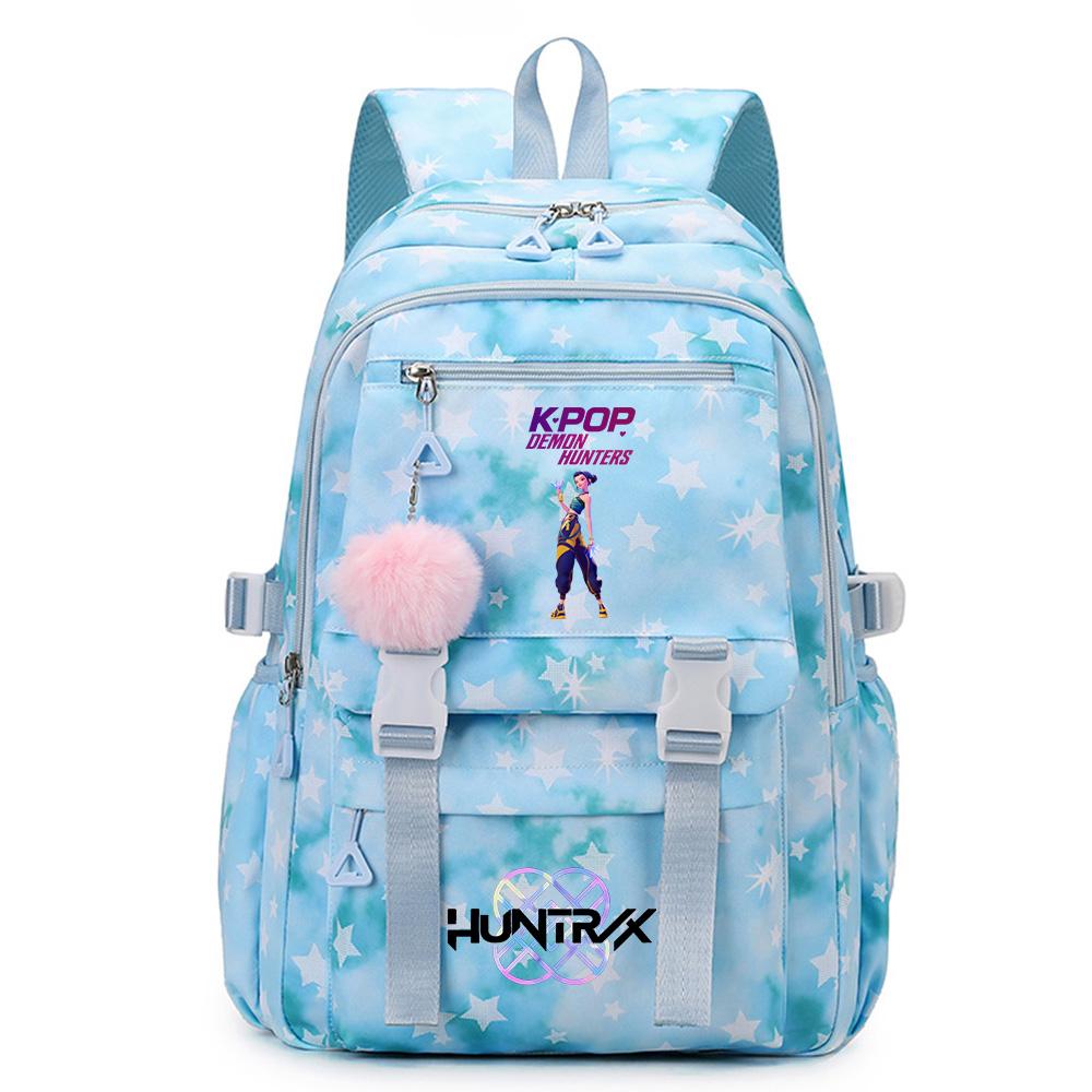Cartoon Anime K-Pop Demon Hunters Printed Backpack Large Capacity Bookbag Laptop Unisex Student Boy Girl School Bag Large Capacity Travel Outdoor Bag