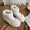 Fashion Retro Flat Snow Boots Women's 2025 New Winter Padded Warm Soft Bottom Cotton Shoes for Women Casual Solid Slip On Fluffy Booties