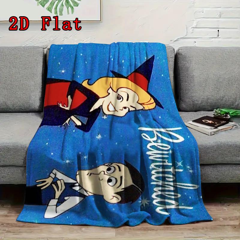 Bewitched 2D Flat Pattern Flannel Blanket High quality All Seasons Warmth and Comfort Perfect for Christmas Gifts.MMT0918433