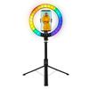 LogiLink LED Ring Light with Selfie Stick Tripod and Bluetooth Remote Control