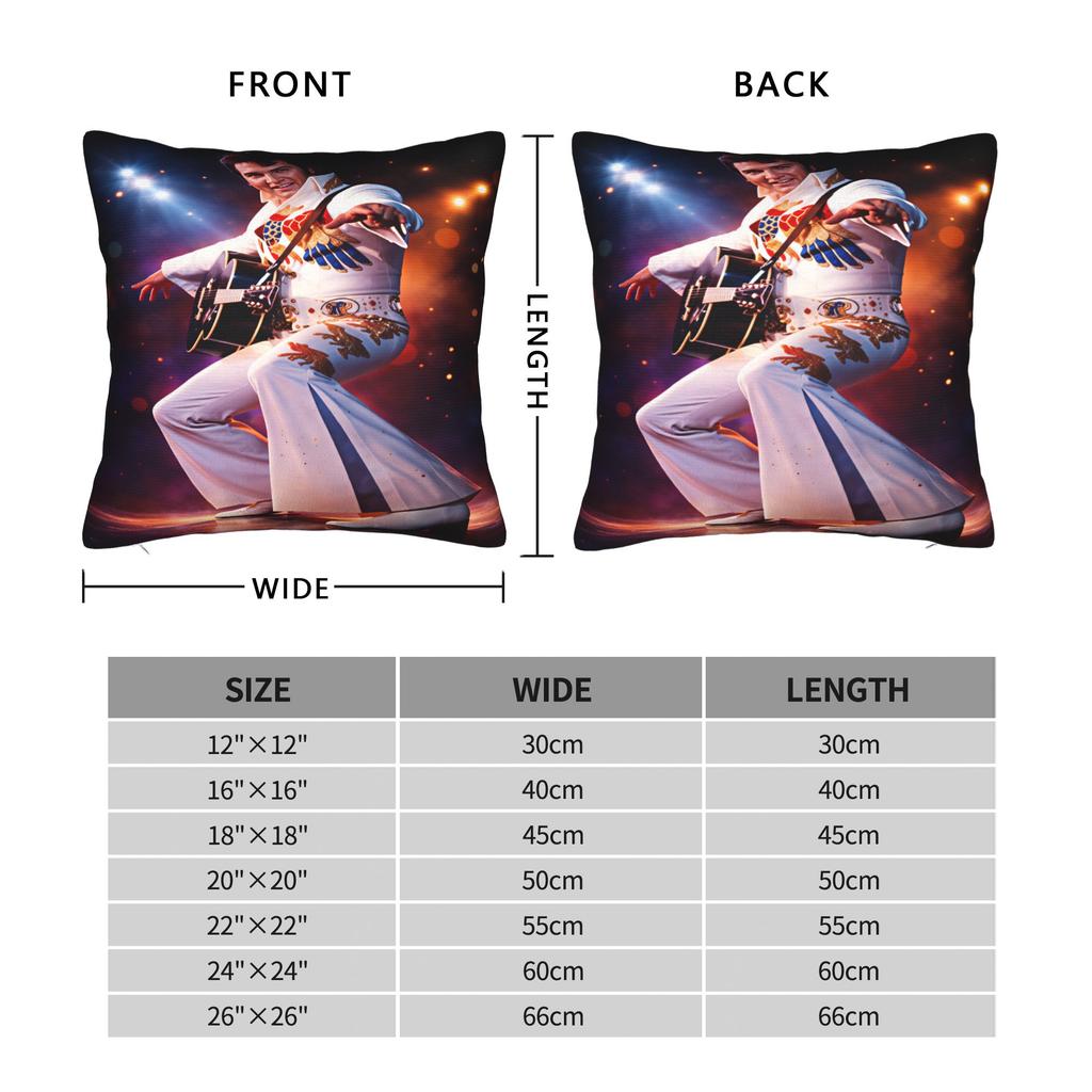 E-Elviss Singer Pillow Cover  Soft Cushion Cover Funny Pillow Case For Living Room Chair