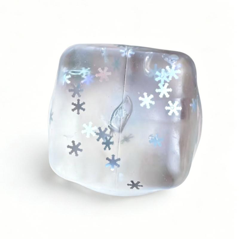 Snowflake Ice Cubes Squishy Squzze Toy Slow Rising Sensory Fidget Toy Cubic Stress Relief Squeeze Toy Hand Exercise Calming Tool