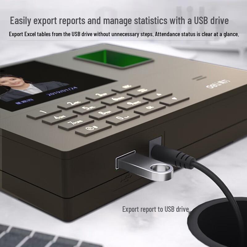 Deli Smart Face & Fingerprint Attendance Machine