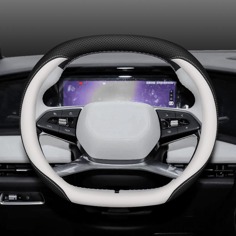 Cubierta de Volante de Coche de Cuero Trenzado Tipo D Doble para Geely Galaxy L7 Boyue L COOL 2026 2026 Soporte Protector
