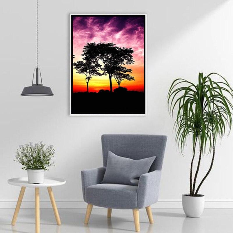 5D DIY Diamond Painting Cross Stitch Four Season Tree Diamond Embroidery Full Round Rhinestone of Picture Home Decoration