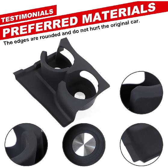 Mittelkonsolen-Getränkehalter-Einsätze Kompatibel mit Mercedes Benz GLC Klasse 2023 2024 Mittelkonsolen-Getränkehalter Silikon-Schutzabdeckung Rutschfester Getränkehalter