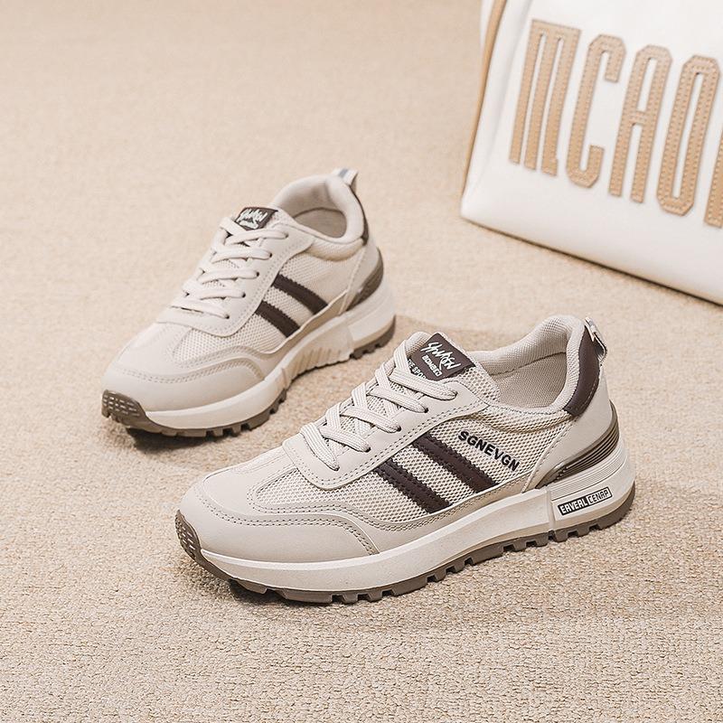 Sneakers Women's New Versatile Soft-soled Casual Running Shoes Breathable Simple Texture Trendy Lightweight Women's Shoes