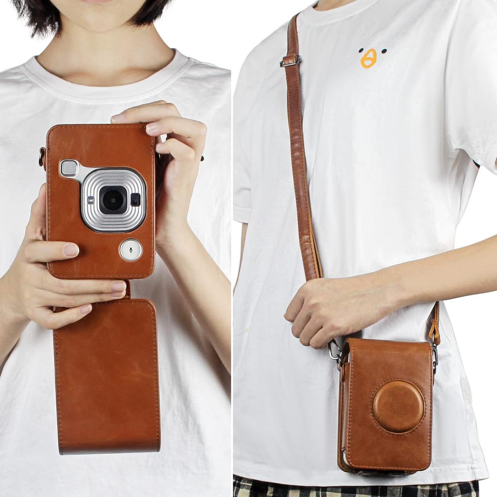 Instax mini liplay FUJIFILM Cheki Schutz Fujifilm Cheki Vollschutz für Cheki Kratzer Schultergurt PU einfach zu einfach zu magnetischer Schnappverschluss enthalten