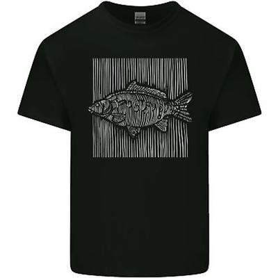 Carp Lines Fishing Fisherman Fish Angling Mens Cotton T-Shirt Tee Top Unisex T-Shirt