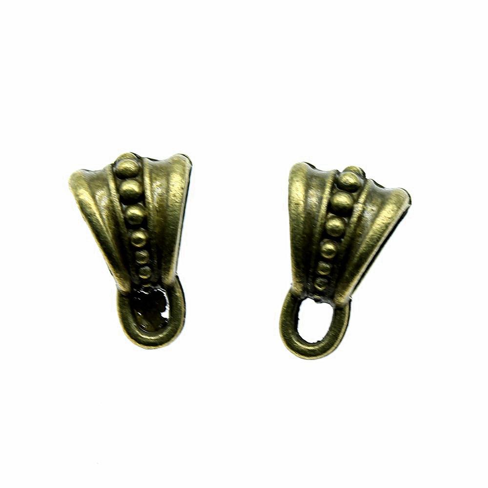 Antique Twisted Pattern Bail Connectors For Charm Attachments Craft Jewelry Accessories