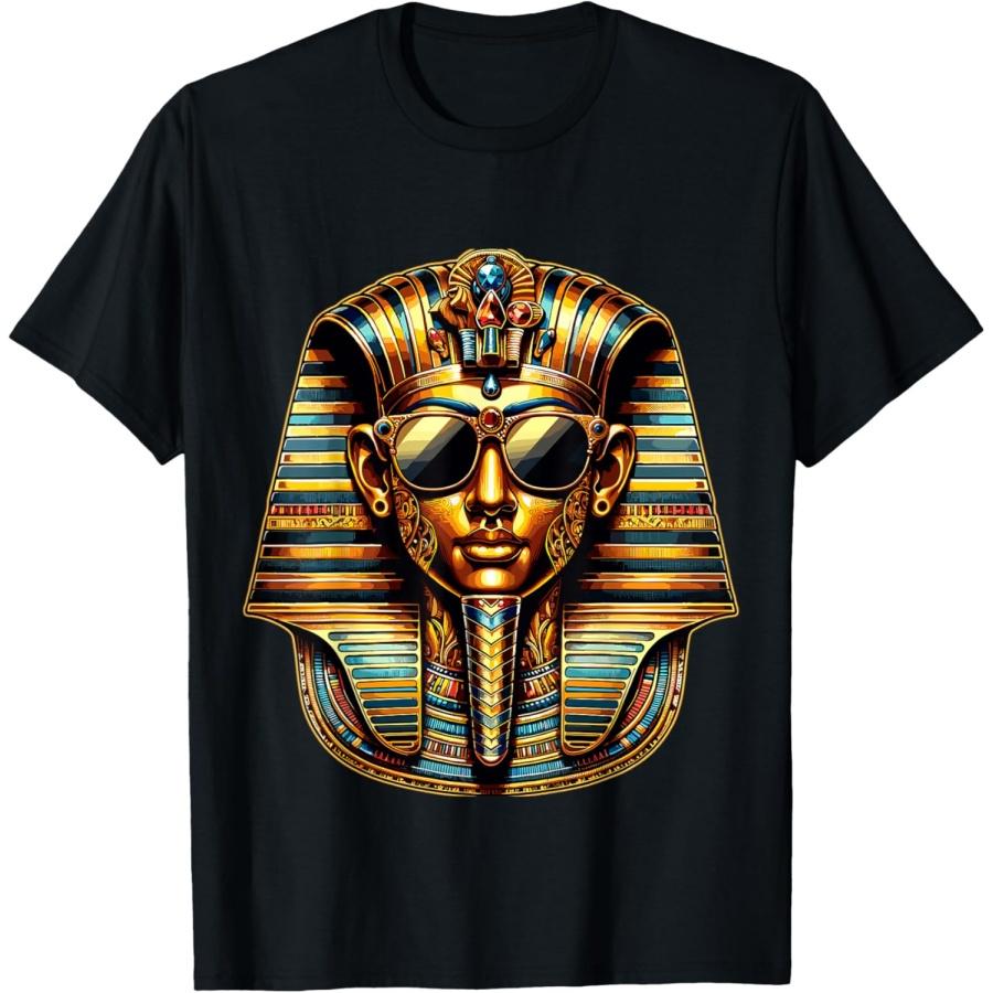 King Pharaoh Tutankhamun King Tut Sunglasses T-Shirt XXXXXL чёрный