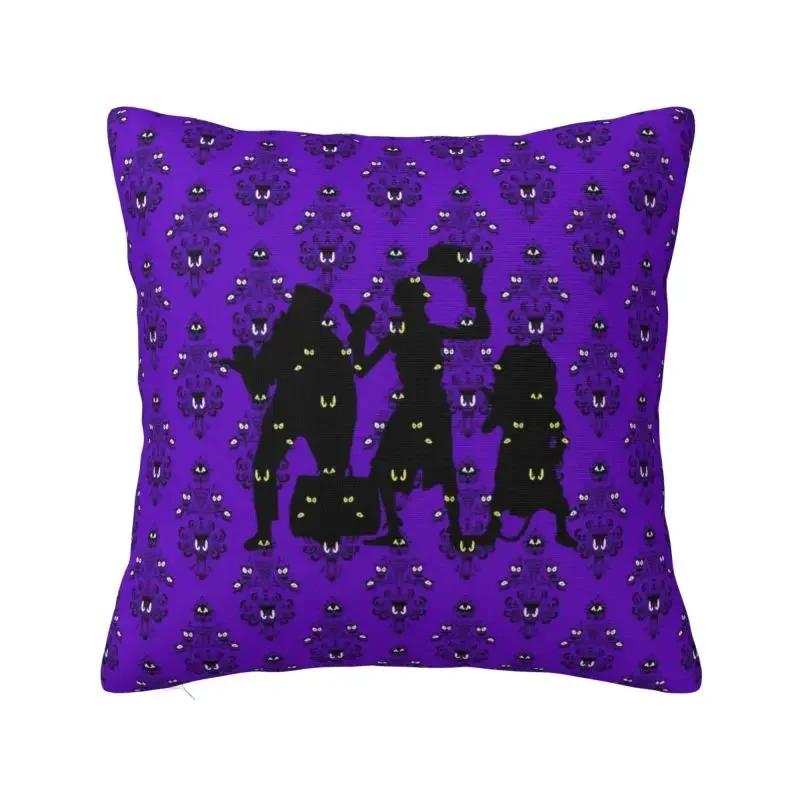 Fashion Haunted Mansion Logo Cushion Covers Halloween Grimace Ghosts Throw Pillow for Sofa Car Square Pillowcase Decoration