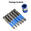 Set Screwdriver Bit 50mm Length 6Pcs/Set Alloy Steel Anti Slip PH1/PZ1/PH2/PZ2/PH3/PZ3 Wear Resistance Brand New