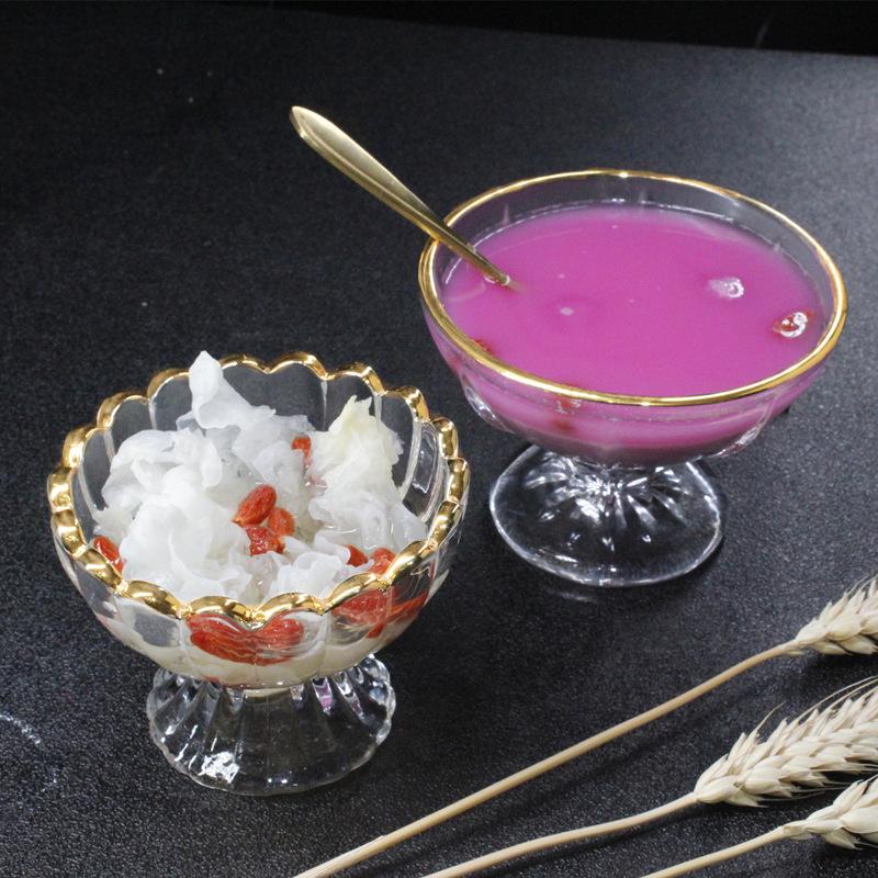 Creative Exquisite Transparent Glass Ice Cream Cup Cold Drink Cup Glass Tableware