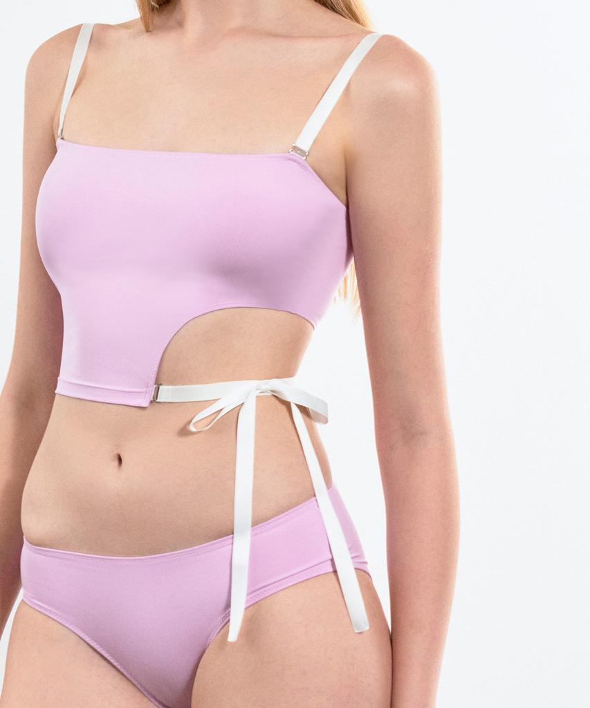 VINAJ Cutout Half-Top Bikini Bra (Lavender Pink)