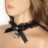 Lace Aesthetic Necklace Bow Knot Bell Choker Necklace Women's Cute Collar Gothic Simple Sexy Lovely Pendant Fashion Jewelry