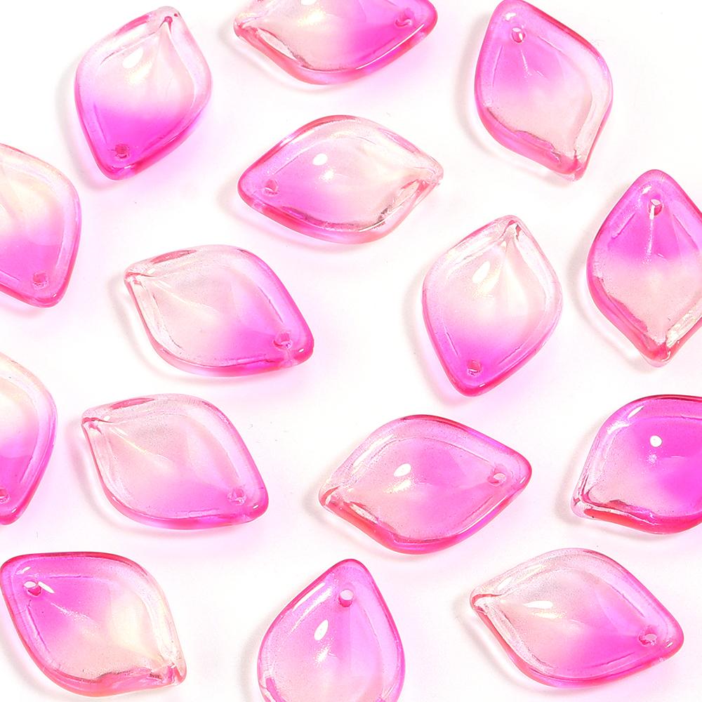 50pcs/lot Epiphyllum Petal Lampwork Beads Colorful Loose Glass Beads For Jewelry Making DIY Bracelet Necklace Crafts Accessories