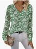 V-Neck Eyelet Print Sweater - Style HS-LY52