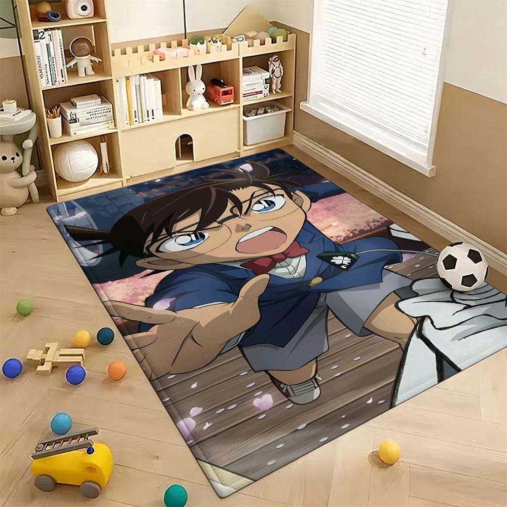 Anime Detective Action Indoor Rug Soft Texture Nonslip Carpet For Girls Bedroom Play Area Home Decor Halloween Gift