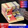 Dechen Texas Hold'em Poker Cards, Plastic Bridge Cards, PVC Durable Waterproof Frosted Large-Character Wide Cards