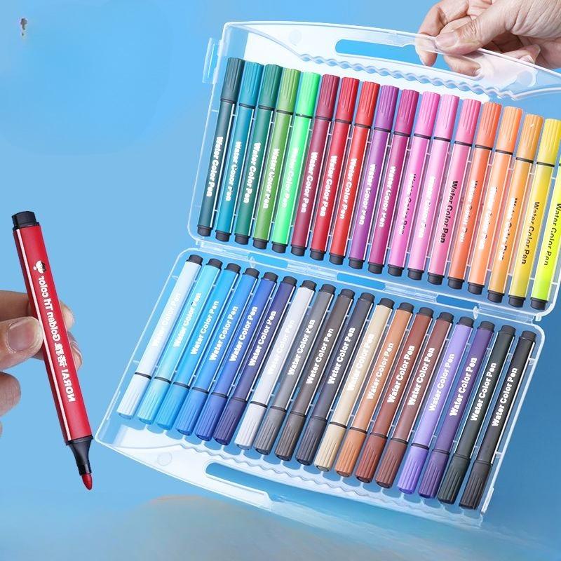 Children's Watercolor Pens - Washable Colored Pens for Drawing - 24 Colors - Suitable for Primary School Students - Non-toxic Colors - 12 Colors