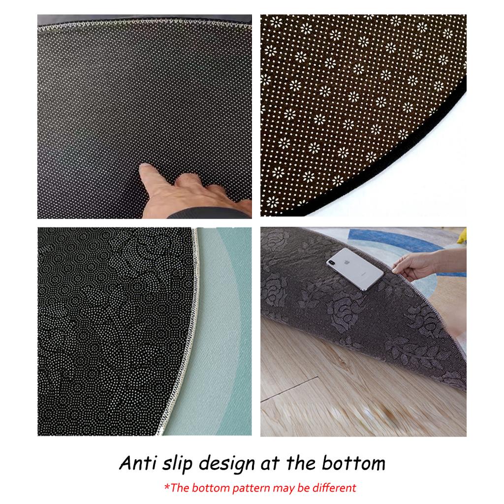 European Round Living Room Red Carpet 200x200 Decoration Home Balcony Hanging Chair Mat for Floor Rugs for Bedroom Kids Room
