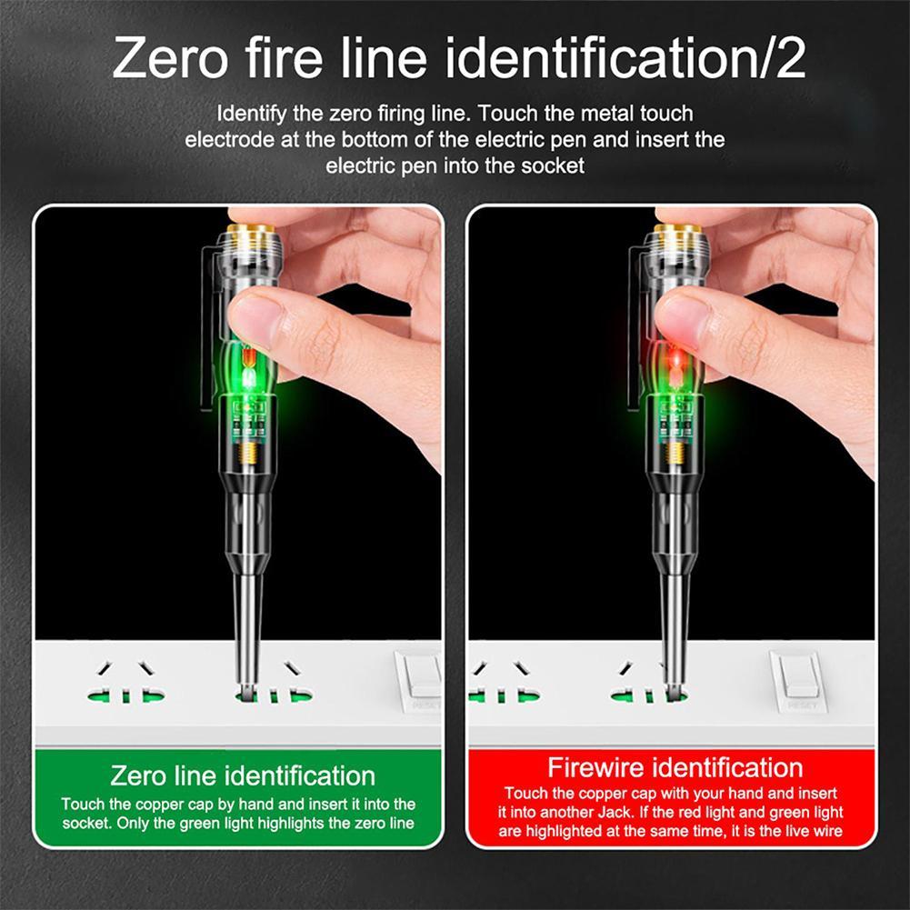 2025 Professional Voltage Tester Pen Electrician Voltmeter Power Test Neutral/Live For Test Too Y7M4
