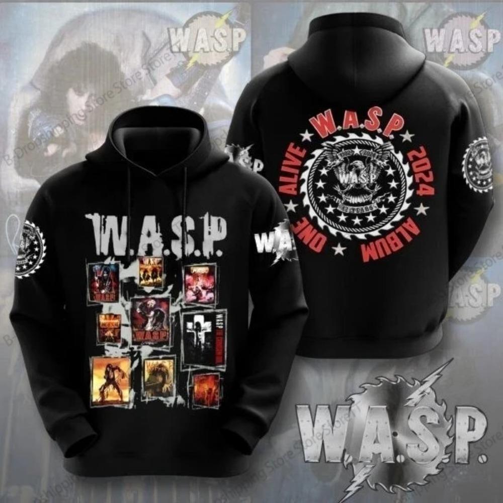 2026 New Rock Wasp Band 3D Print Hoodie Men Women Fashion Casual W.a.s.p. Band Hoodie Sweatshirt Casual Tracksuit Men's Clothing