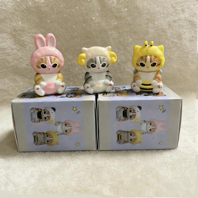 4cm Mofusand Action Figure Set, Animal Headband Doll Blind Box, Cute Anime Children's Toy Model Ornament Birthday Gift