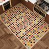 Retro Multicolor Polka Dot Kitchen Runner Non-Slip Washable Farmhouse Rug for Living Room Bedroom Bathroom Laundry Room