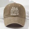 Unisex Retro Baseball Cap With Funny Saying Adjustable Dark Gray Hat For Adults Casual Outdoor Sports