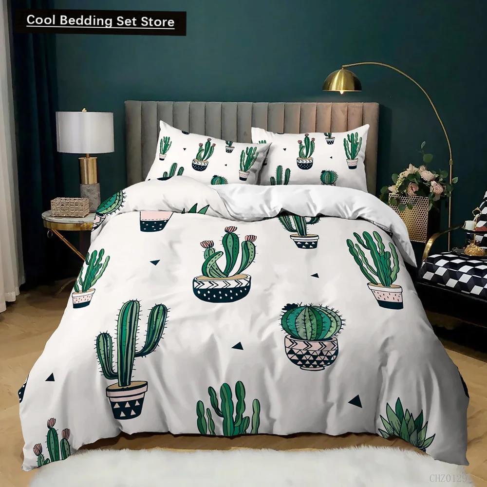 Set Copripiumino Piante Verde Ginkgo Biloba Tema Piante Set Biancheria da Letto per Bambini Adolescenti Matrimoniale Queen King Size Poliestere Copripiumino