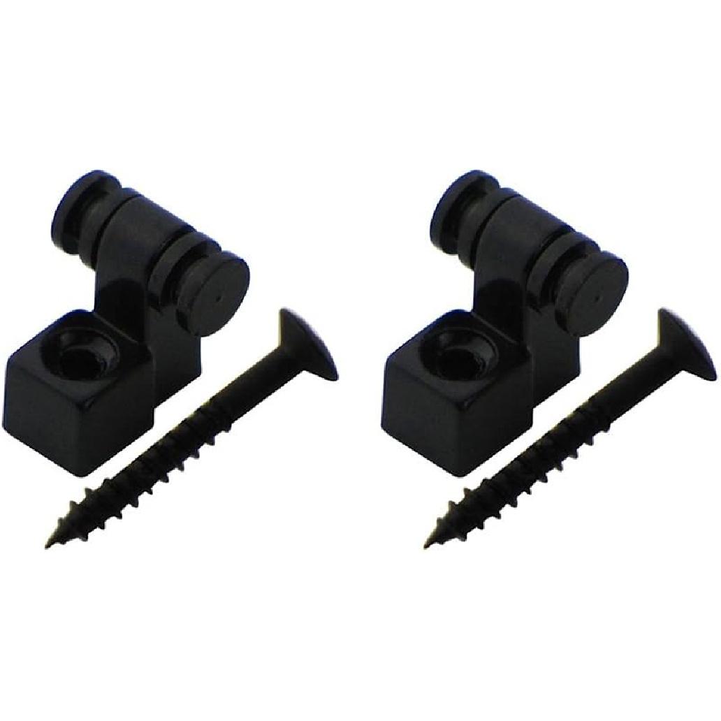 FLEOR 2pcs Roller String Tree Guides Retainer for FD ST TL Electric Guitar,Black