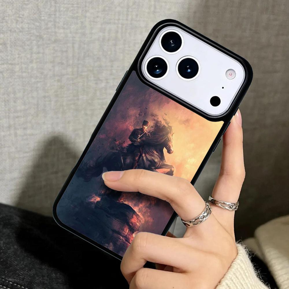Capa Case for iPhone 17 Air 16 Pro Max 15 Plus 11 13 Mini 14 12 Back Phone Cover Turkey Mustafa Kemal Ataturk
