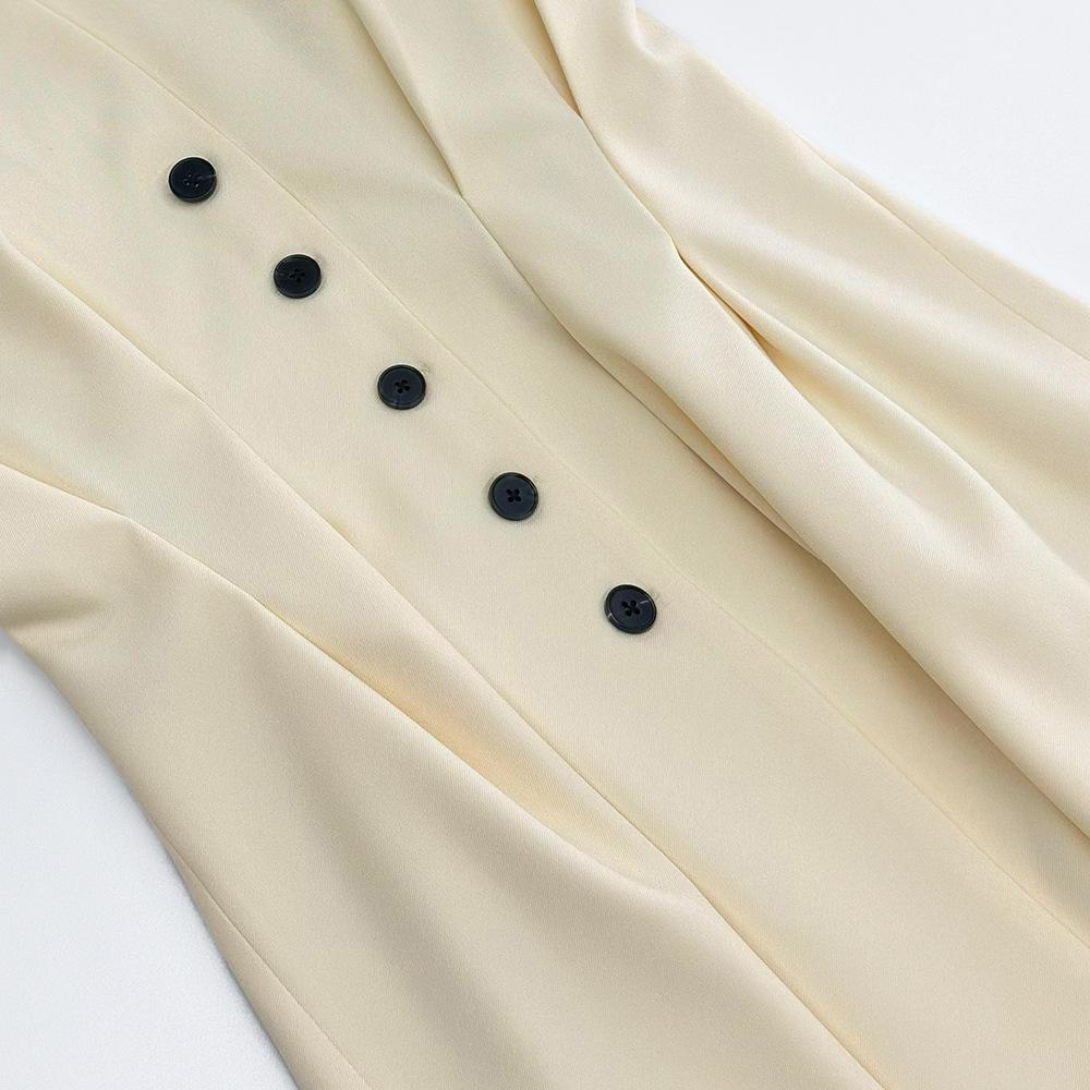 Neuer Herbst- und Winter-High-End-Retro-Einreiher mit Taillengürtel Langarmjacke Damen V-Ausschnitt Anzug