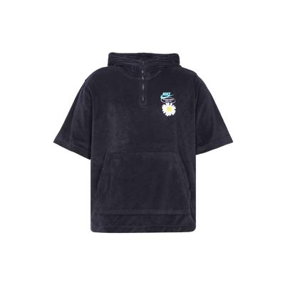 T-shirt à capuche manches courtes imprimé logo marguerite brodé Hommes Hauts Noir DM5063-010