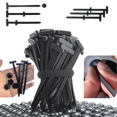 Nylon Universal Cable Tie Buckle-Heavy Duty Zip Ties Holder with Pin & Button Design Plastic Cable Ties Tool Fasteners Car Body