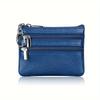 Porte-monnaie en cuir véritable pour femme, Mini pochette en peau de vache, Mini portefeuille avec chaîne