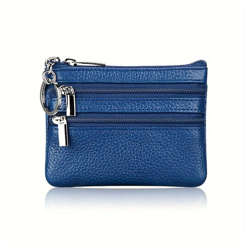 Porte-monnaie en cuir véritable pour femme, Mini pochette en peau de vache, Mini portefeuille avec chaîne
