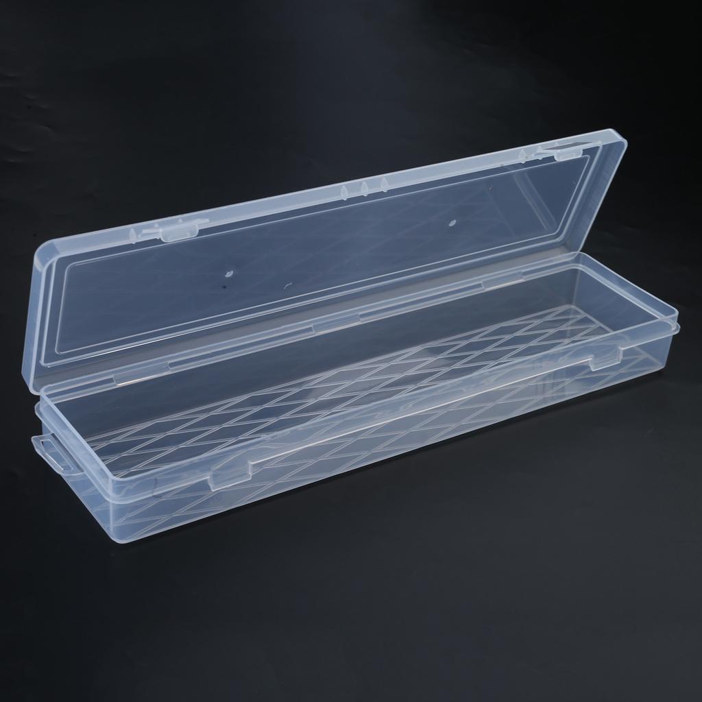 14 Zoll großer Werkzeugkasten mit großem Fassungsvermögen, transparenter, rechteckiger, langer Koffer, Teile-Organizer für effiziente Aufbewahrung und einfachen Zugriff