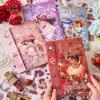 1book/24pcs Oversized Vintage Girl Sticker Collection, Featuring Retro Themed Female Images