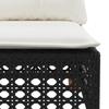 Vidaxl 5-Cz. Garden Lounge Set, Cushions, Black PE Rattan