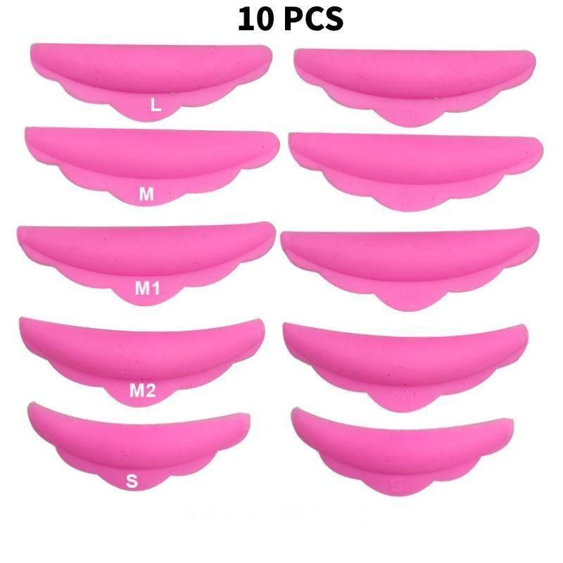 High-quality Silicone Eyelash Curling Pads Set Of Five Pairs In Assorted Colors For Perfect Lash Curls