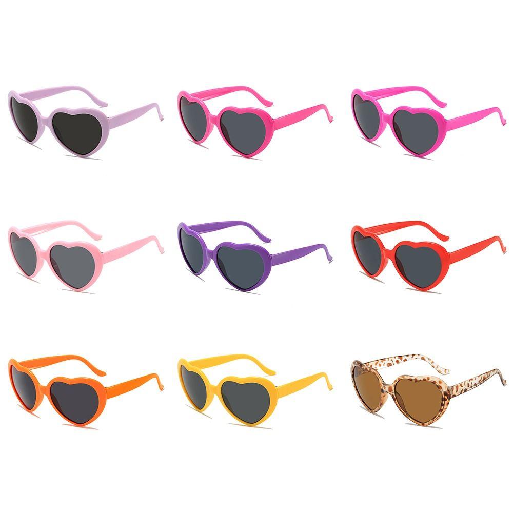 UV400 Protection Heart-Shaped Sunglasses Halloween Party Glasses Vintage Beach Shades  for Women