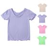 Mädchen Kurzarm T-Shirts Rundhals Oberteile